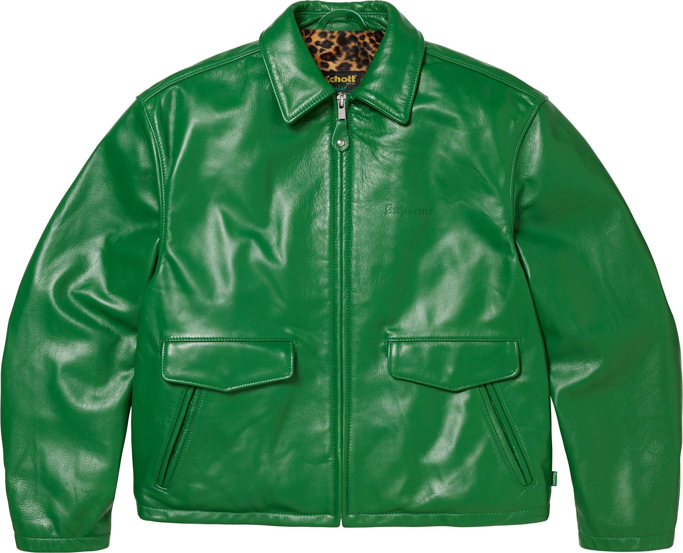Supreme®/Schott® Leather Racer Jacket view 8